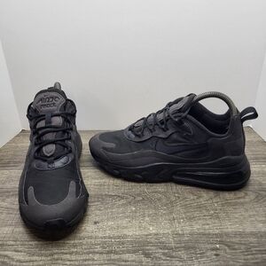Nike Air Max 270 React Triple Black Women Size 7.5 Running Shoes AT6174-003